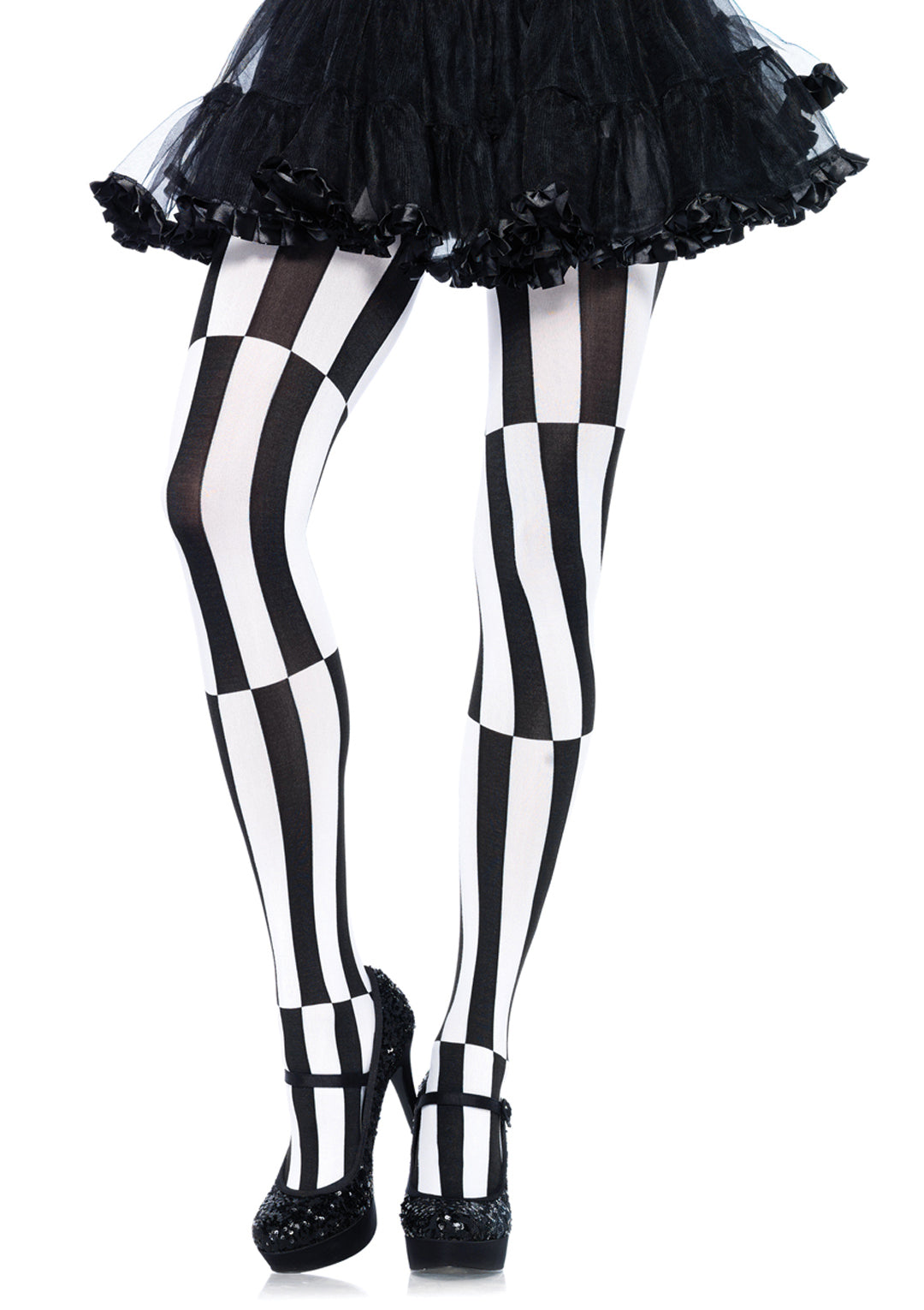 Leg Avenue Woven Opaque Striped Optical Illusion Pantyhose 7904