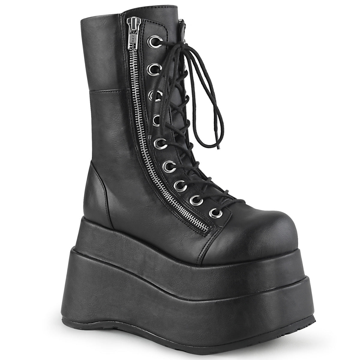 Demonia Bear-265 Lace-Up Front Mid-Calf Boot