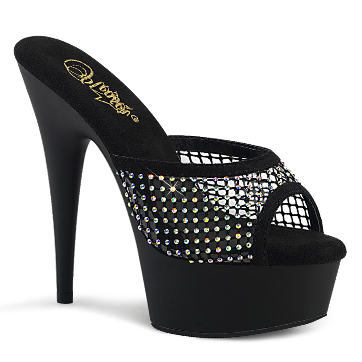 Pleaser Delight-601-6RM Platform Peep Toe Slide