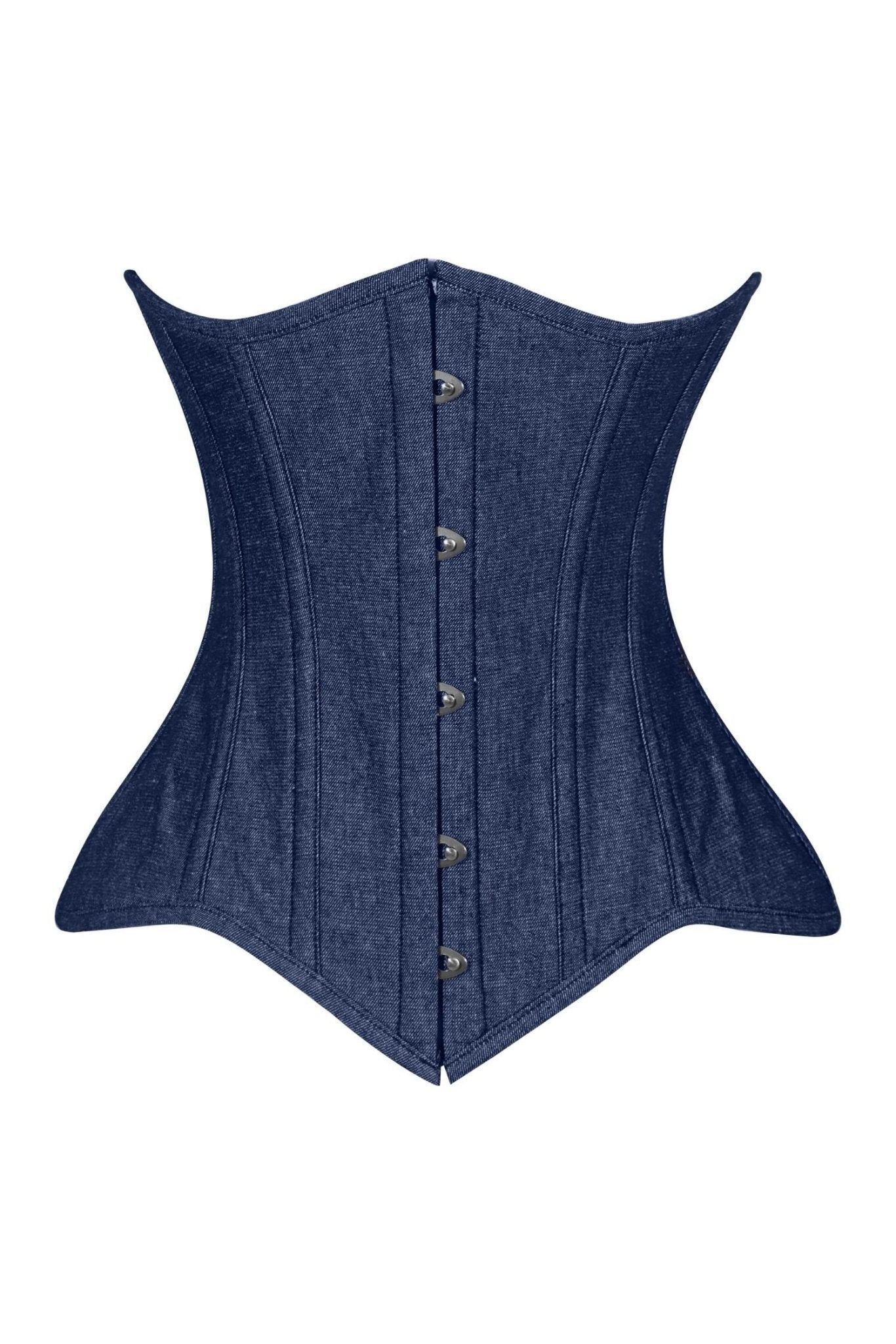 Lavish Dark Denim Underbust Waist Cincher Corset Top - Daisy Corsets