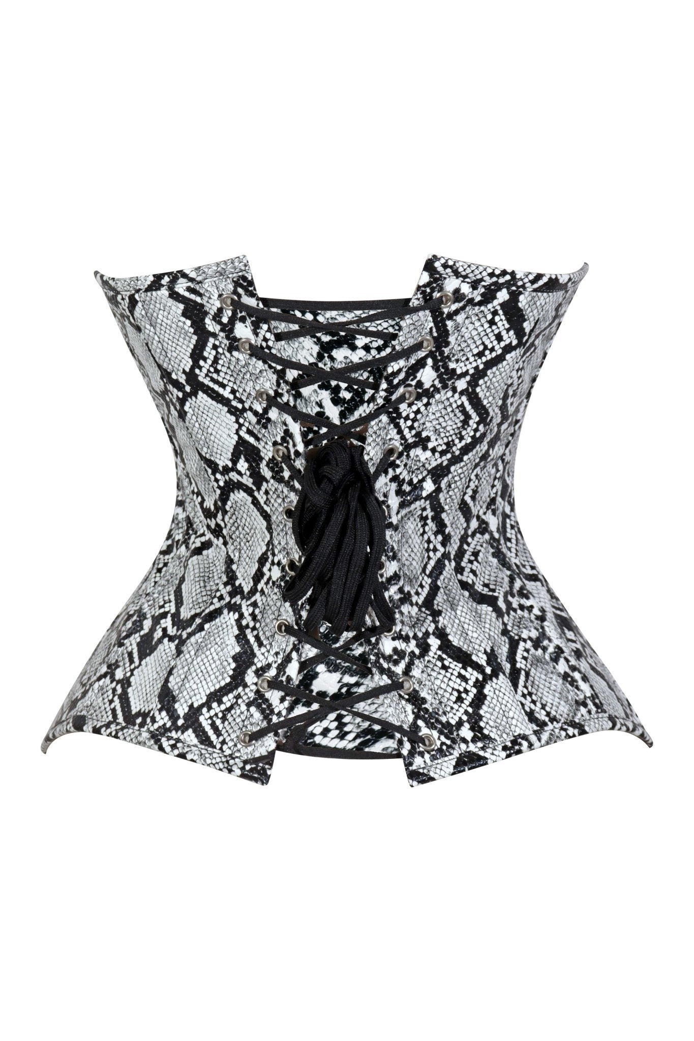Lavish Snake Skin Print Underbust Corset Sweetheart Neckline Busk Closure - Daisy Corsets