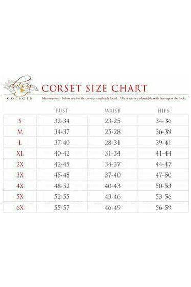 Top Drawer Silver Holo & Black Fishnet Steel Boned Under Bust Corset - Daisy Corsets