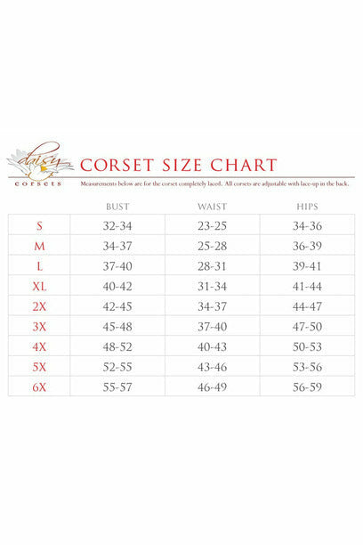 Daisy Double Steel Boned Green Brocade Curvy Underbust Corset