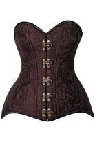 Daisy CURVY Brown Brocade Double Steel Boned Overbust Corset