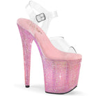 Pleaser Bejeweled-808RRS Rhinestones Encrusted Ankle Strap Sandal