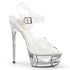 Pleaser Eclipse-608 Cut-Out Platform Ankle Strap Sandal