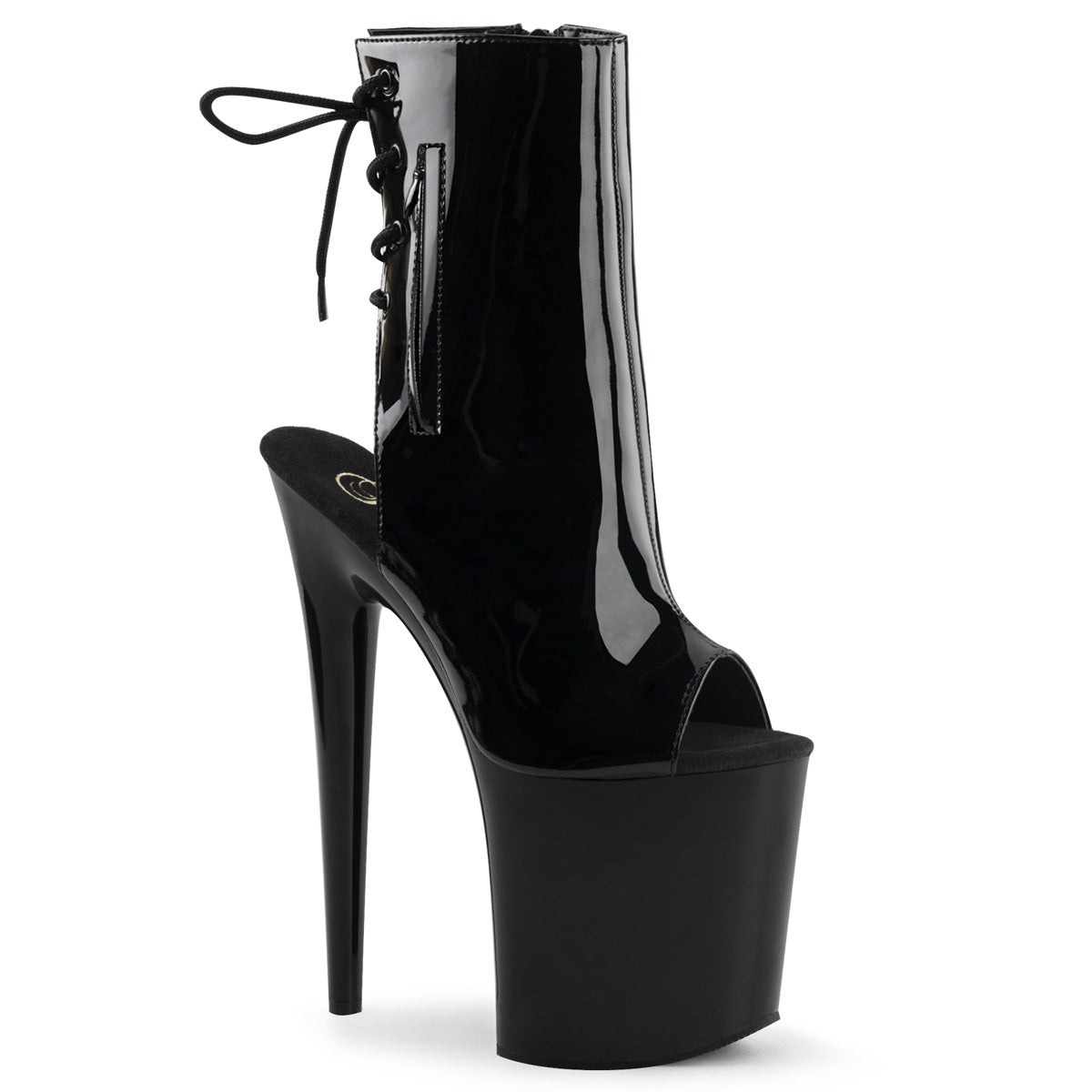 Pleaser Flamingo-1018 Back Lacing Platform Ankle Boot