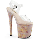 Pleaser Flamingo-808MB Ankle Strap Sandal W/Marble Effect