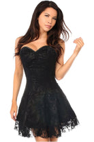Lavish Black Lace Corset Dress - Daisy Corsets