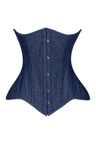 Lavish Dark Denim Underbust Waist Cincher Corset Top - Daisy Corsets