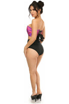 Lavish Fuchsia Holo Lace - Up Bustier Top - Daisy Corsets