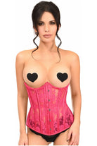 Lavish Fuchsia Sheer Lace Underwire Open Cup Underbust Corset - Daisy Corsets