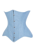 Lavish Lt Denim Underbust Waist Cincher Corset Top - Daisy Corsets