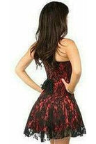 Lavish Red Lace Corset Dress - Daisy Corsets