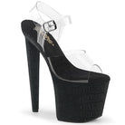 Pleaser Razzle-808WR Ankle Strap Sandal W/Reptile Print