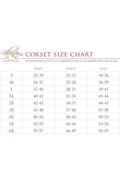 Top Drawer Pink w/Black Lace Steel Boned Underwire Bustier Corset - Daisy Corsets