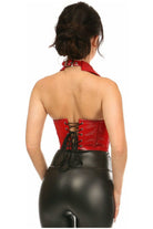 Top Drawer Red Patent Steel Boned Collared Bustier Top - Daisy Corsets