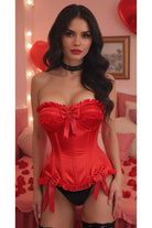 Daisy TD-171 Red Satin Burlesque Corset